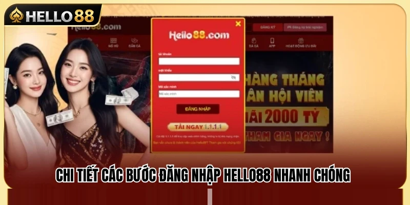 Các bước đăng nhập Hello88 dễ thực hiện 
